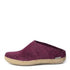 Glerups Women's Open Heel Leather Sole in Cranberry - Getoutside Shoes