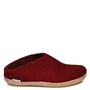 Glerups Women’s Open Heel Leather Sole in Red - Getoutside Shoes