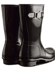Hunter Women's Original Short Gloss Rain Boots in Black