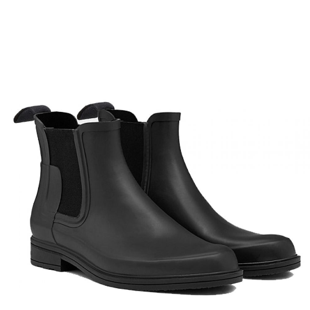 Hunter Men's Original Refined Chelsea Boot in Black - Getoutside Shoes