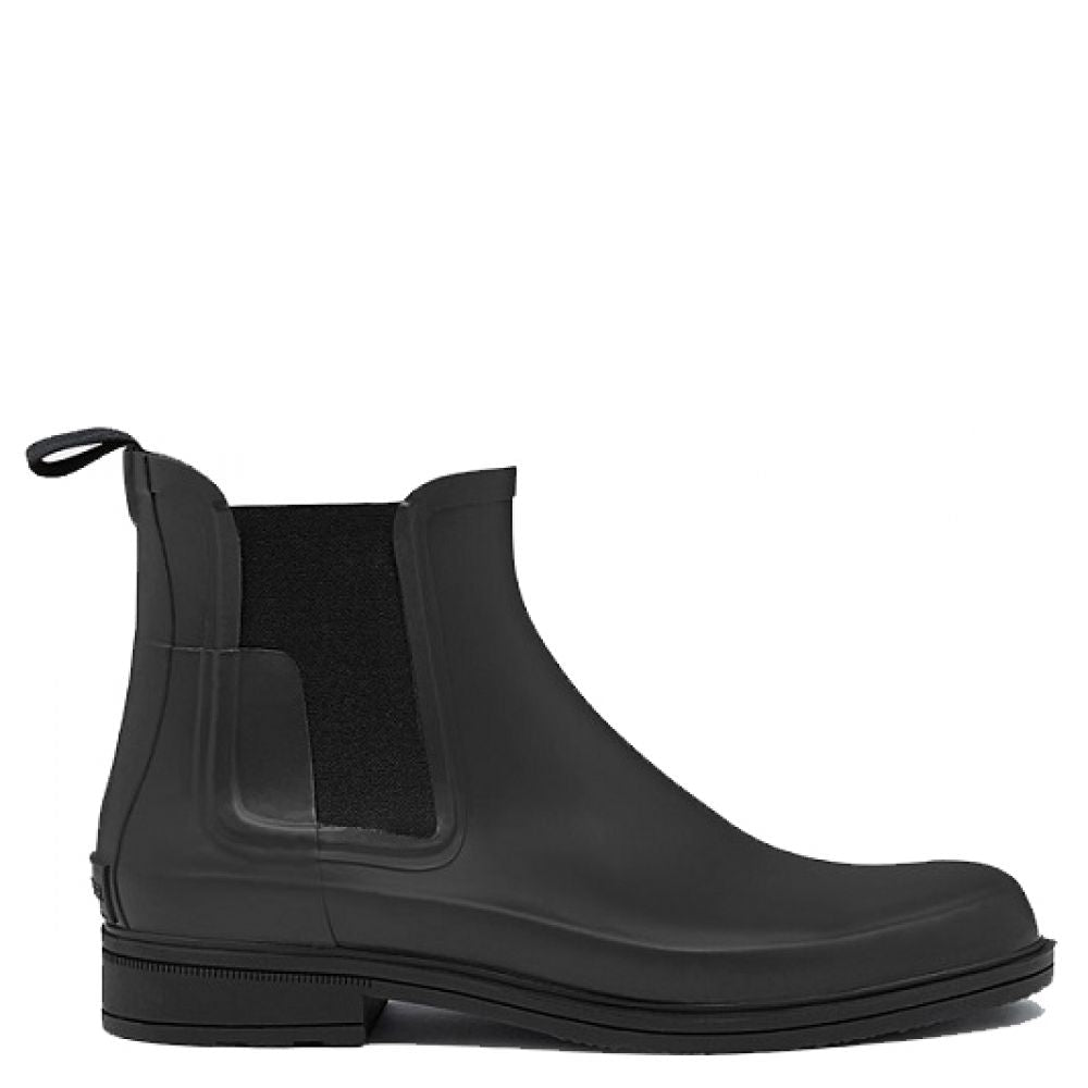 Hunter Men's Original Refined Chelsea Boot in Black - Getoutside Shoes