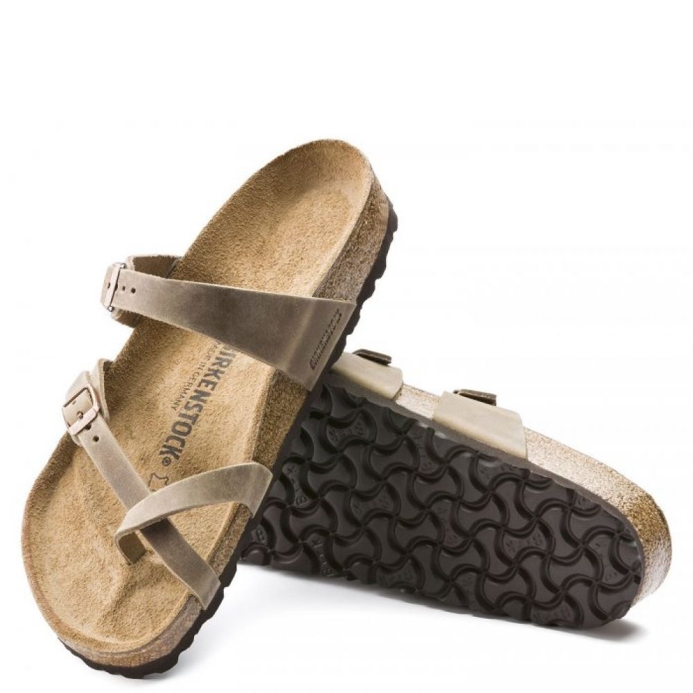Birkenstock Women's Mayari Oiled Leather in Tobacco Brown