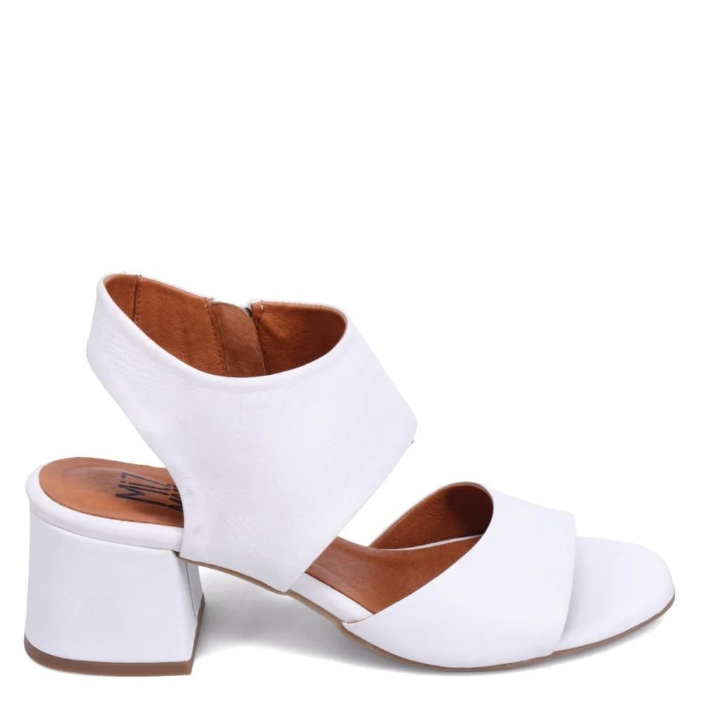 Miz Mooz Women's Bonnette Heeled Sandal in White - Getoutside Shoes