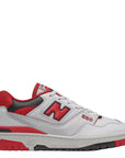 New Balance Men's 550 in  White with Team Red