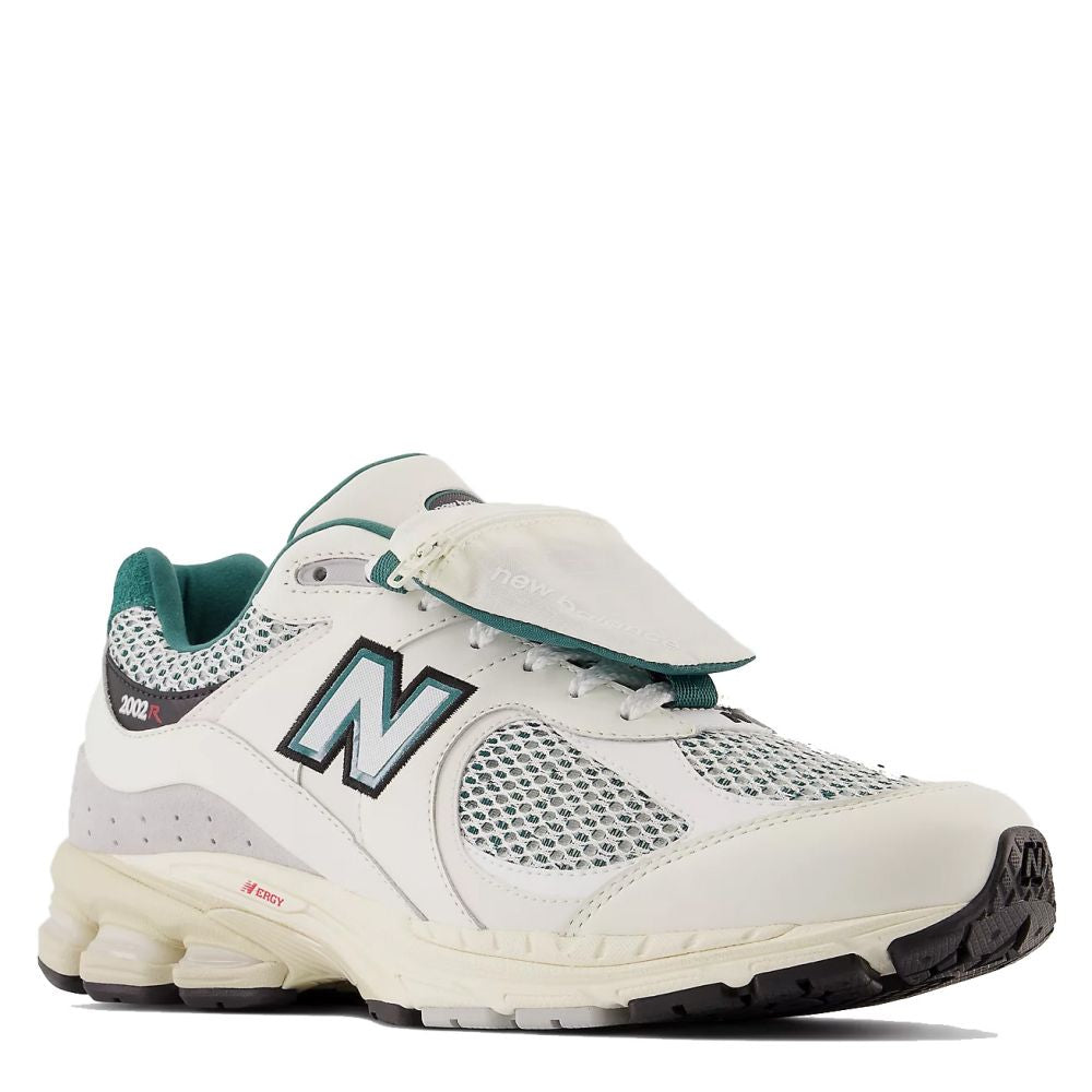 New Balance Men&#39;s 2002R in Sea Salt with Vintage Teal and White