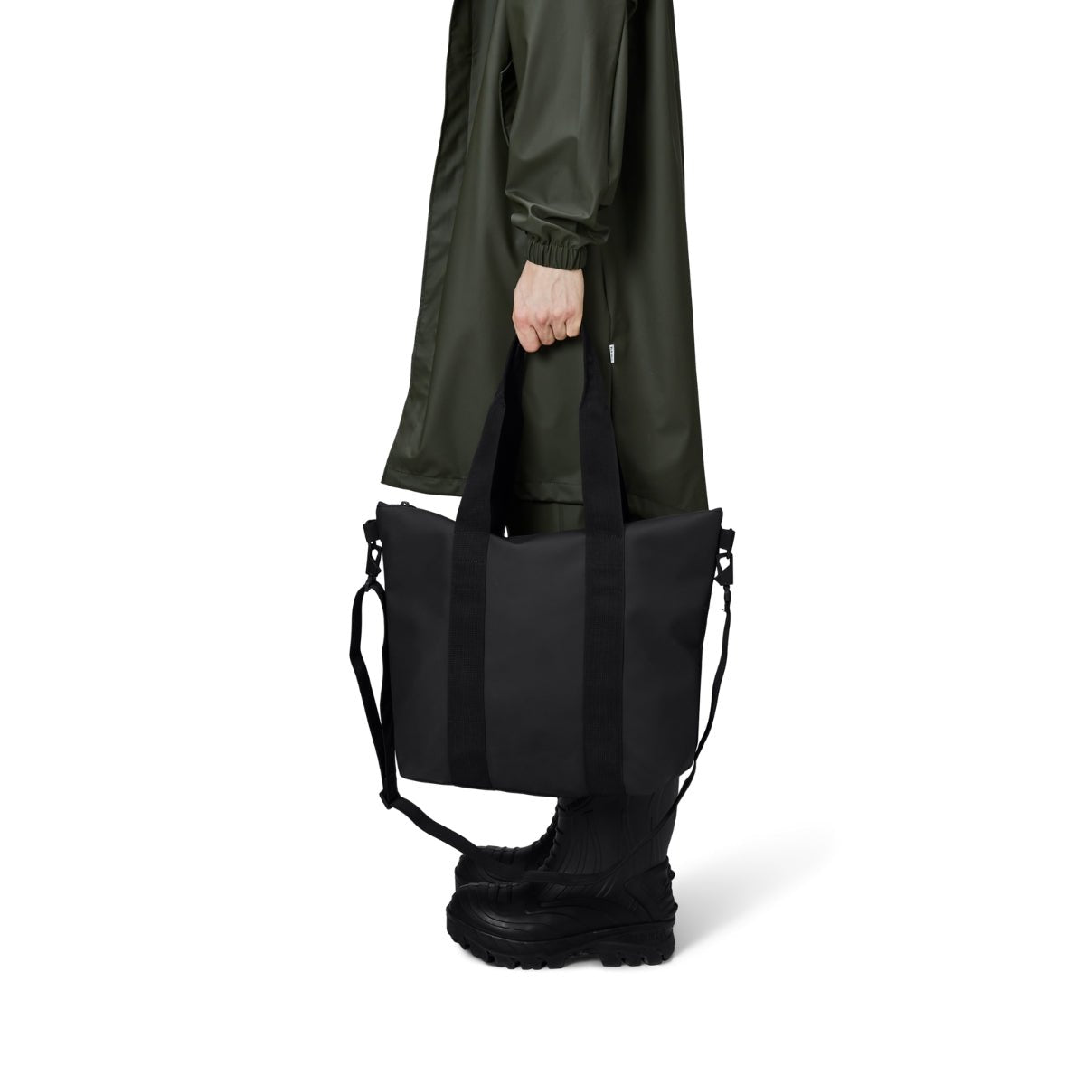 Rains Tote Bag Mini in Black - Getoutside Shoes