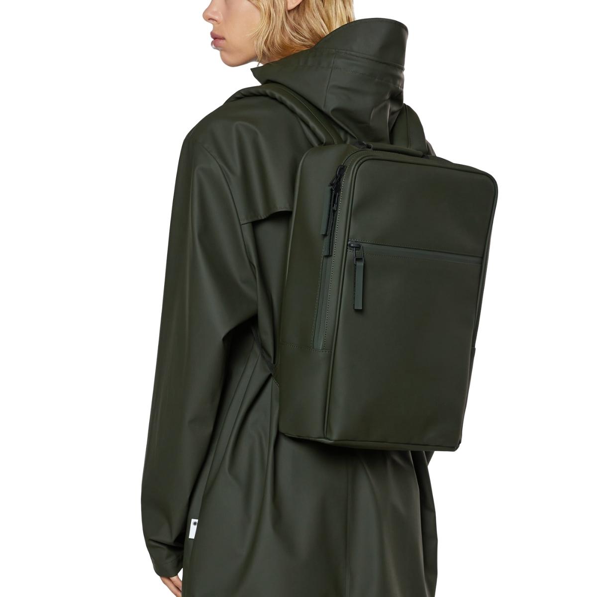 Rains Book Backpack in Green
