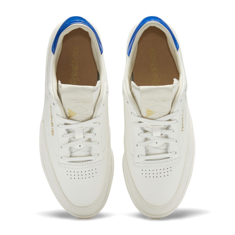 Reebok Women's Club C Clean in Chalk/Chalk/Vector Blue