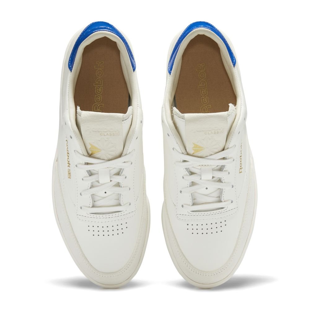 Reebok Women's Club C Clean in Chalk/Chalk/Vector Blue - Getoutside Shoes