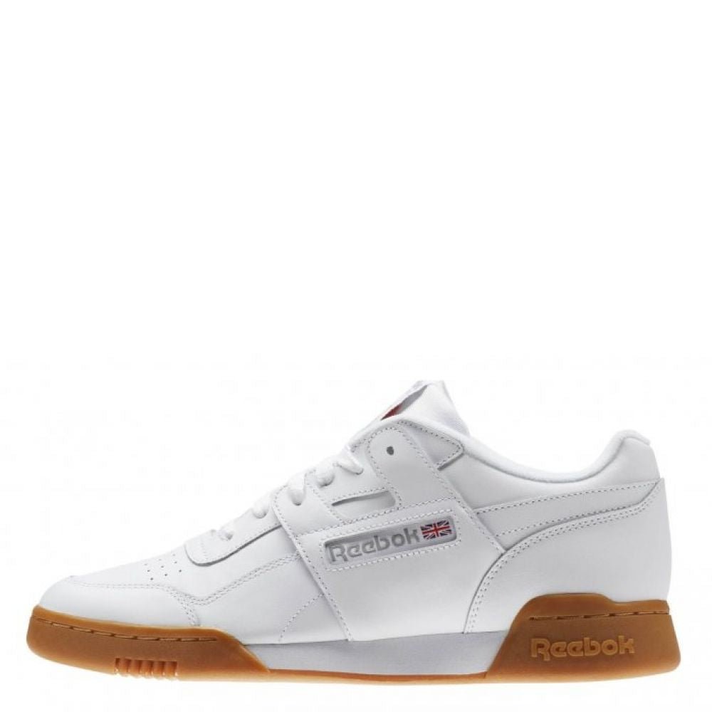 Reebok Women's Workout Plus in White/Carbon/Classic Red - Getoutside Shoes
