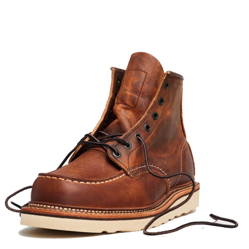 Red Wing Men&#39;s Classic 6 Inch Moc 1907 in Copper Rough (EE Width)
