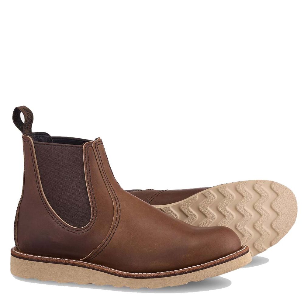 Red Wing Men's Classic Chelsea 3190 in Amber Harness Leather (D Width)