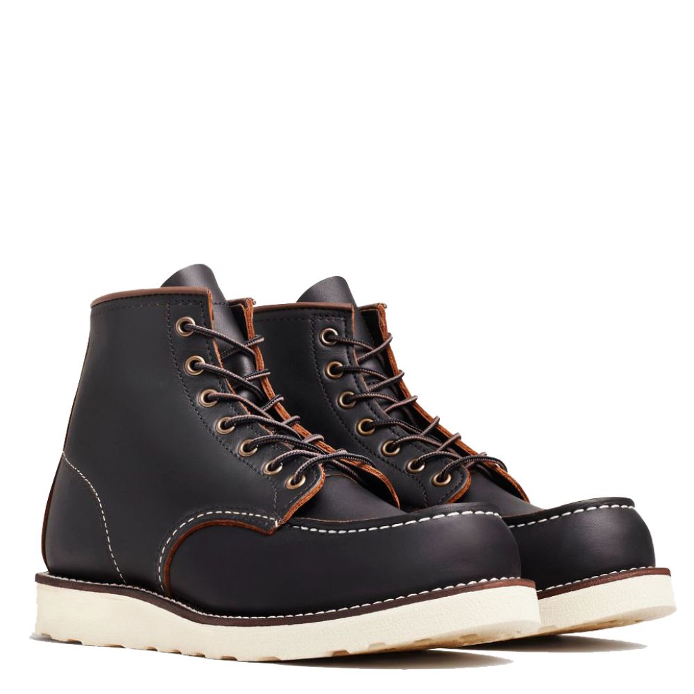 Red Wing Men's Classic 6 Inch Moc 8849 in Black Prairie (D Width)
