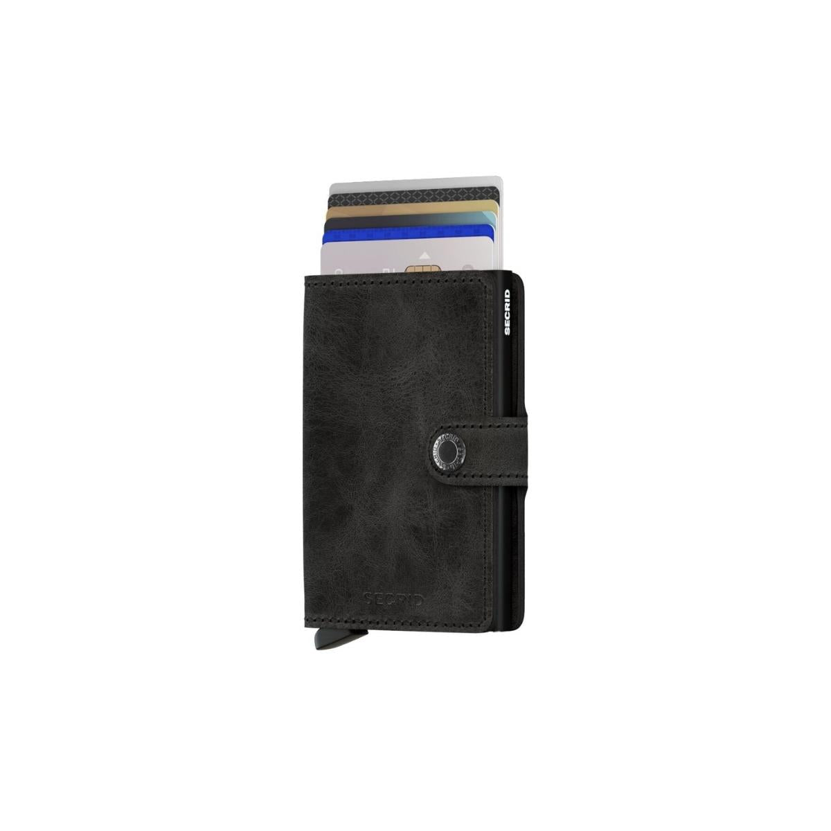 Secrid Mini Wallet Vintage in Black - Getoutside Shoes