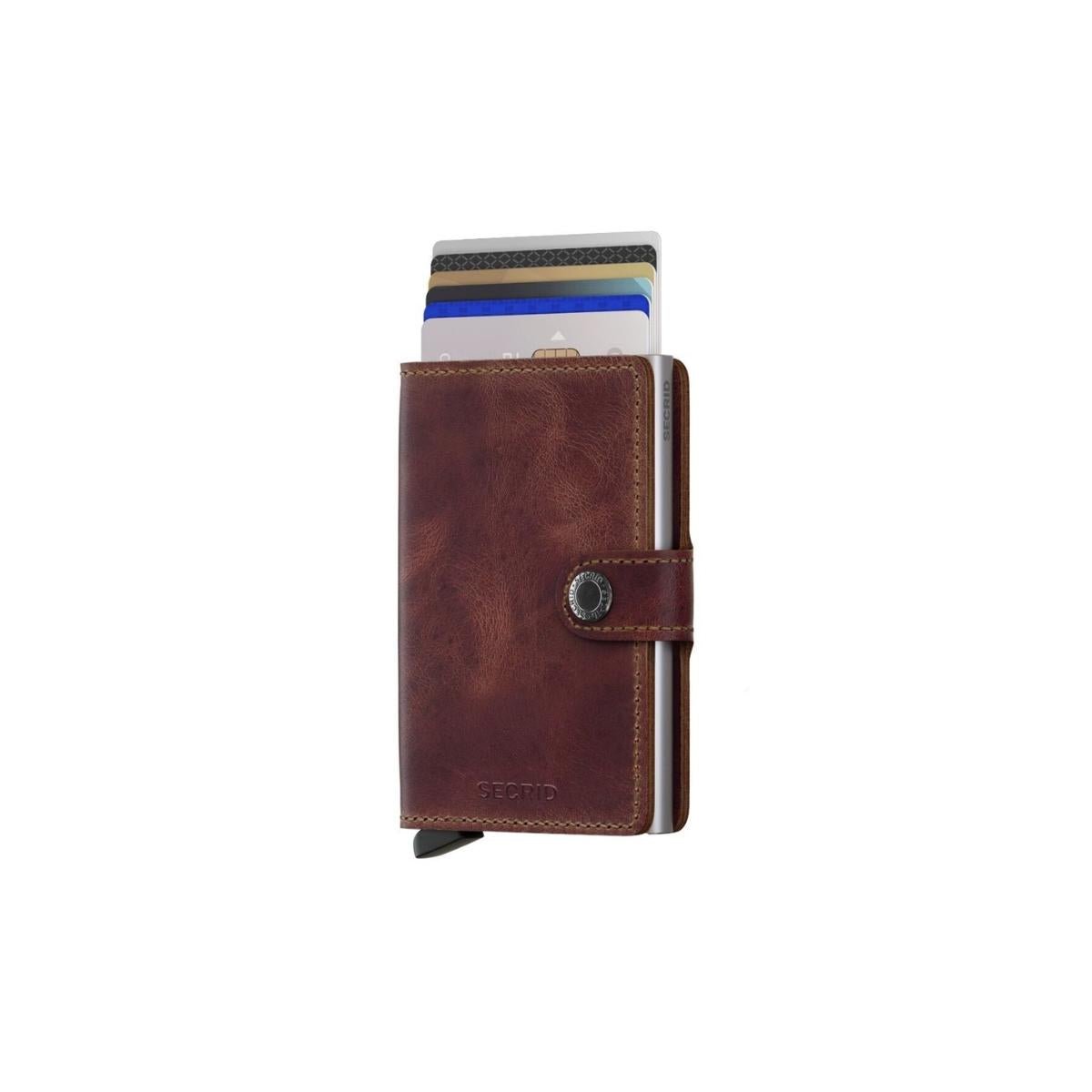 Secrid Mini Wallet Vintage in Brown - Getoutside Shoes