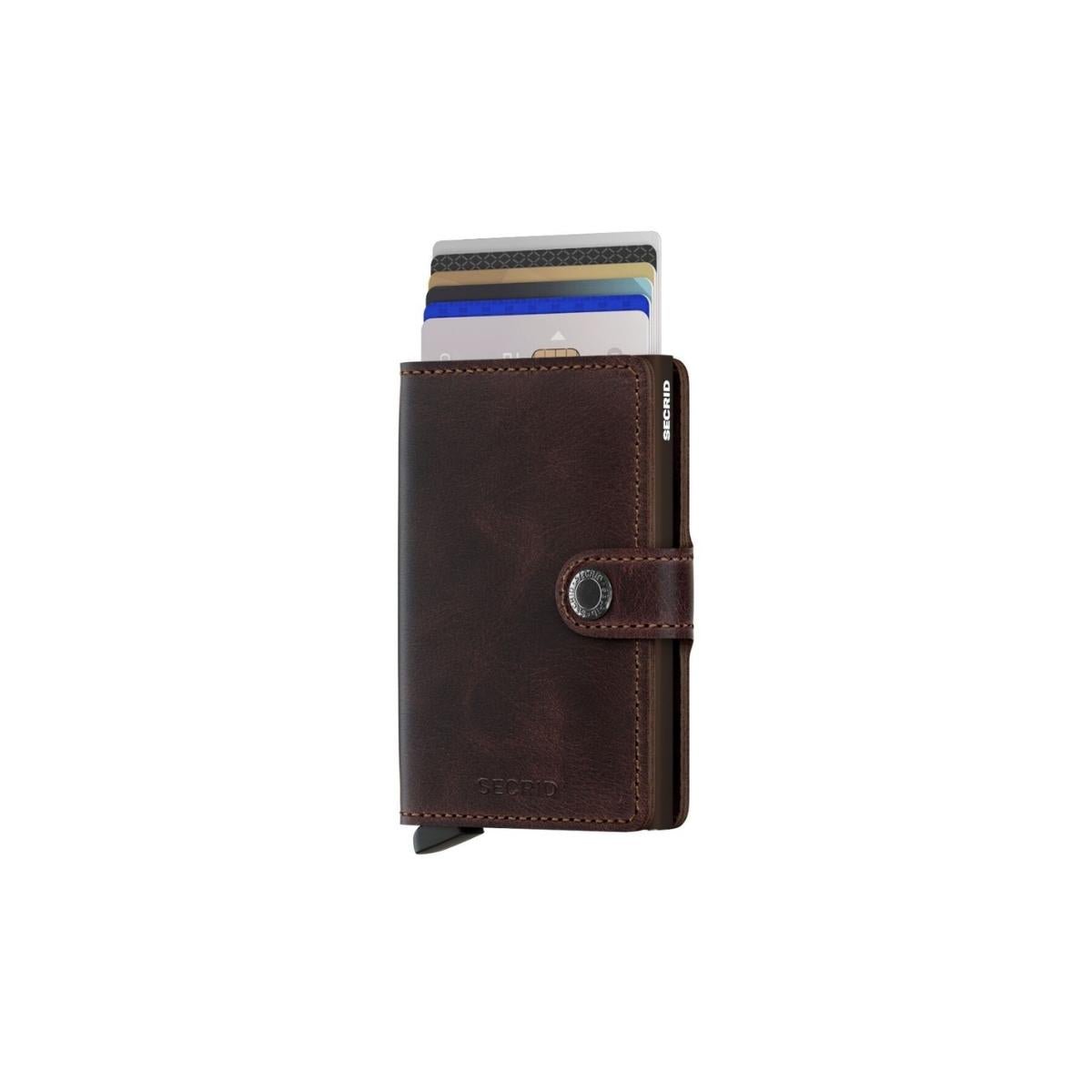 Secrid Mini Wallet Vintage in Chocolate - Getoutside Shoes