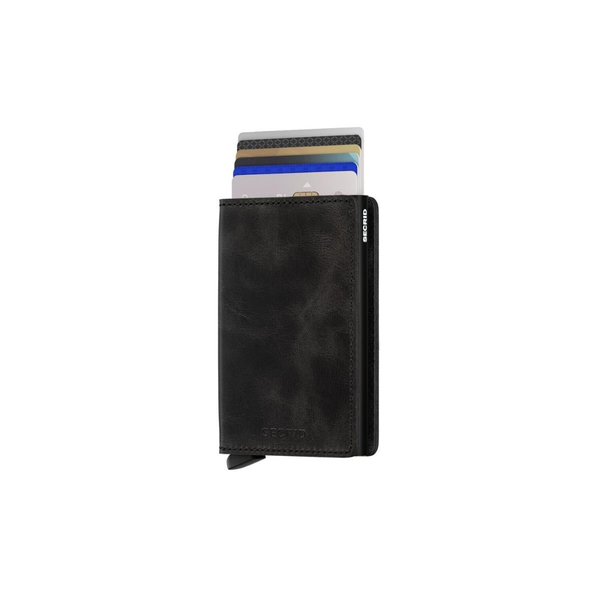 Secrid Slim Wallet Vintage in Black - Getoutside Shoes