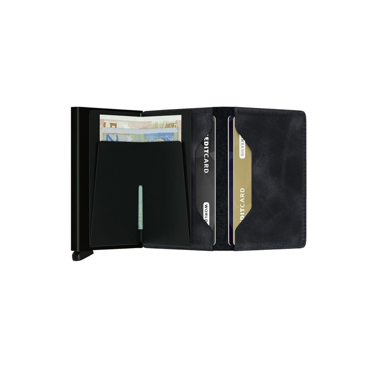 Secrid Slim Wallet Vintage in Black - Getoutside Shoes