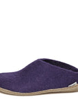 Glerups Women's Open Heel Leather Sole in Purple