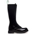 Solovair 20 Eye Zip Derby Boot in Black Hi-Shine - Getoutside Shoes