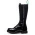 Solovair 20 Eye Zip Derby Boot in Black Hi-Shine - Getoutside Shoes