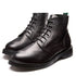 Solovair 6 Eye Astronaut Boot in Black Grain - Getoutside Shoes
