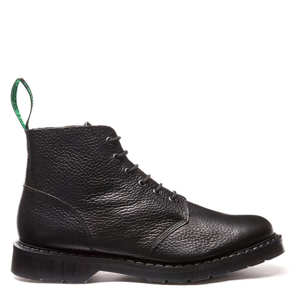 Solovair 6 Eye Astronaut Boot in Black Grain - Getoutside Shoes