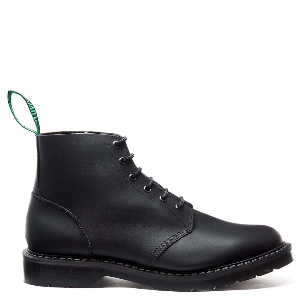 Solovair 6 Eye Astronaut Boot in Black Greasy - Getoutside Shoes