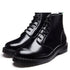 Solovair 6 Eye Astronaut Boot in Black Hi-Shine - Getoutside Shoes