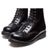 Solovair 8 Eye Derby Boot in Black Hi-Shine - Getoutside Shoes