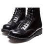 Solovair 8 Eye Derby Boot in Black Hi-Shine - Getoutside Shoes