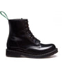 Solovair 8 Eye Derby Boot in Black Hi-Shine - Getoutside Shoes