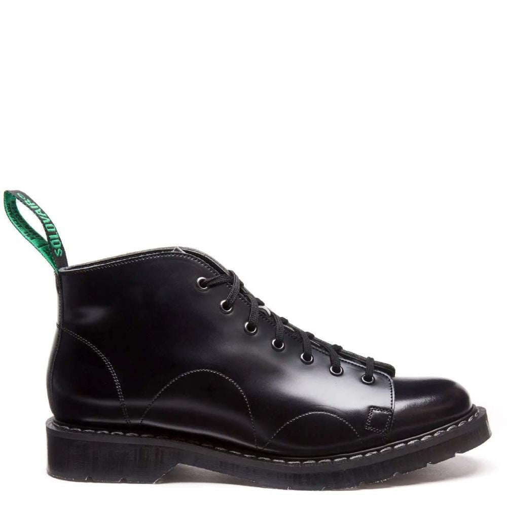 Solovair Monkey Boot in Black Hi-Shine - Getoutside Shoes