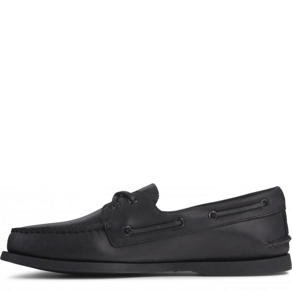 Sperry Men's Authentic Original 2 Eye Boat Shoes in Black - Getoutside Shoes