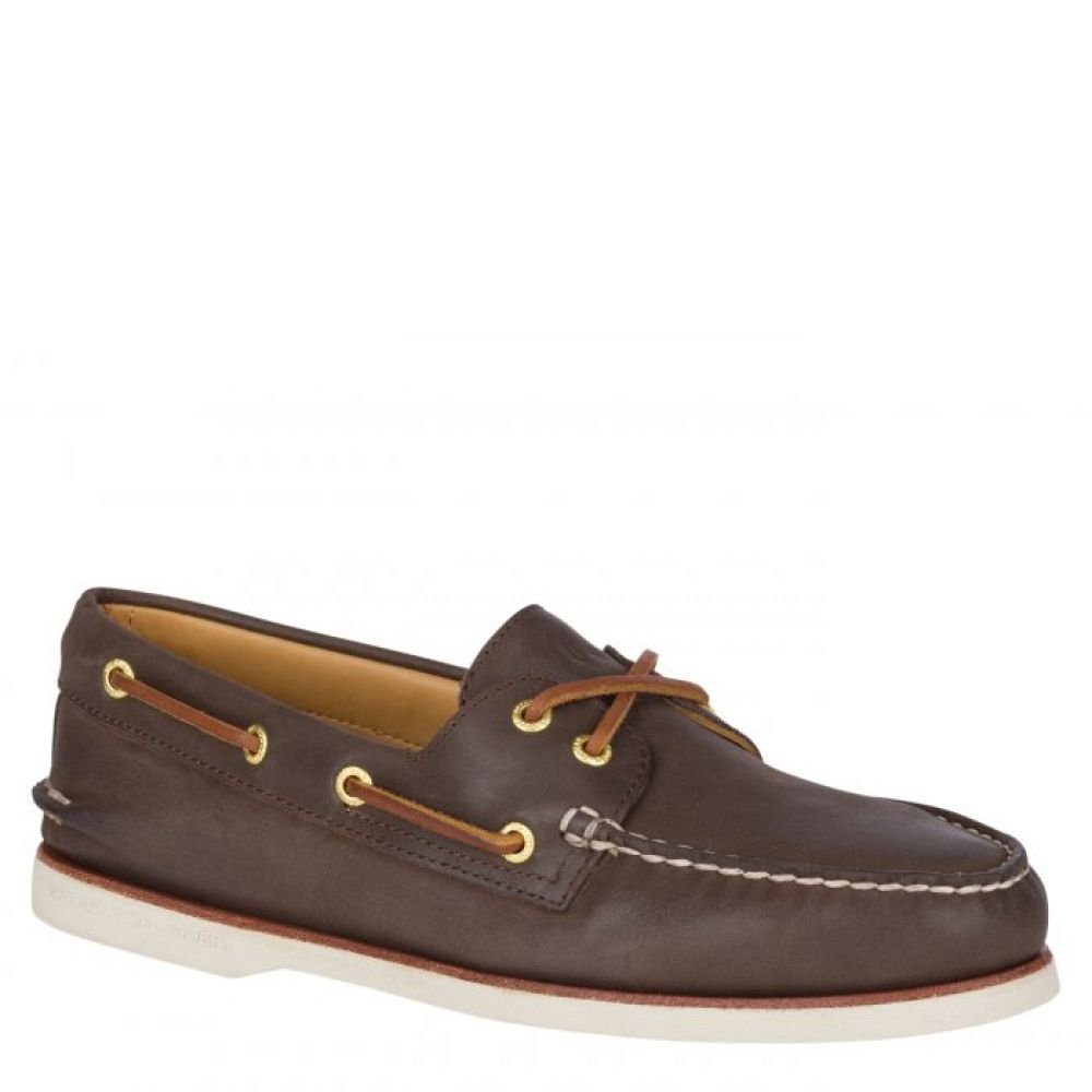 Sperry Men's Gold Cup Authentic Original 2-Eye Boat Shoe in Brown - Getoutside Shoes