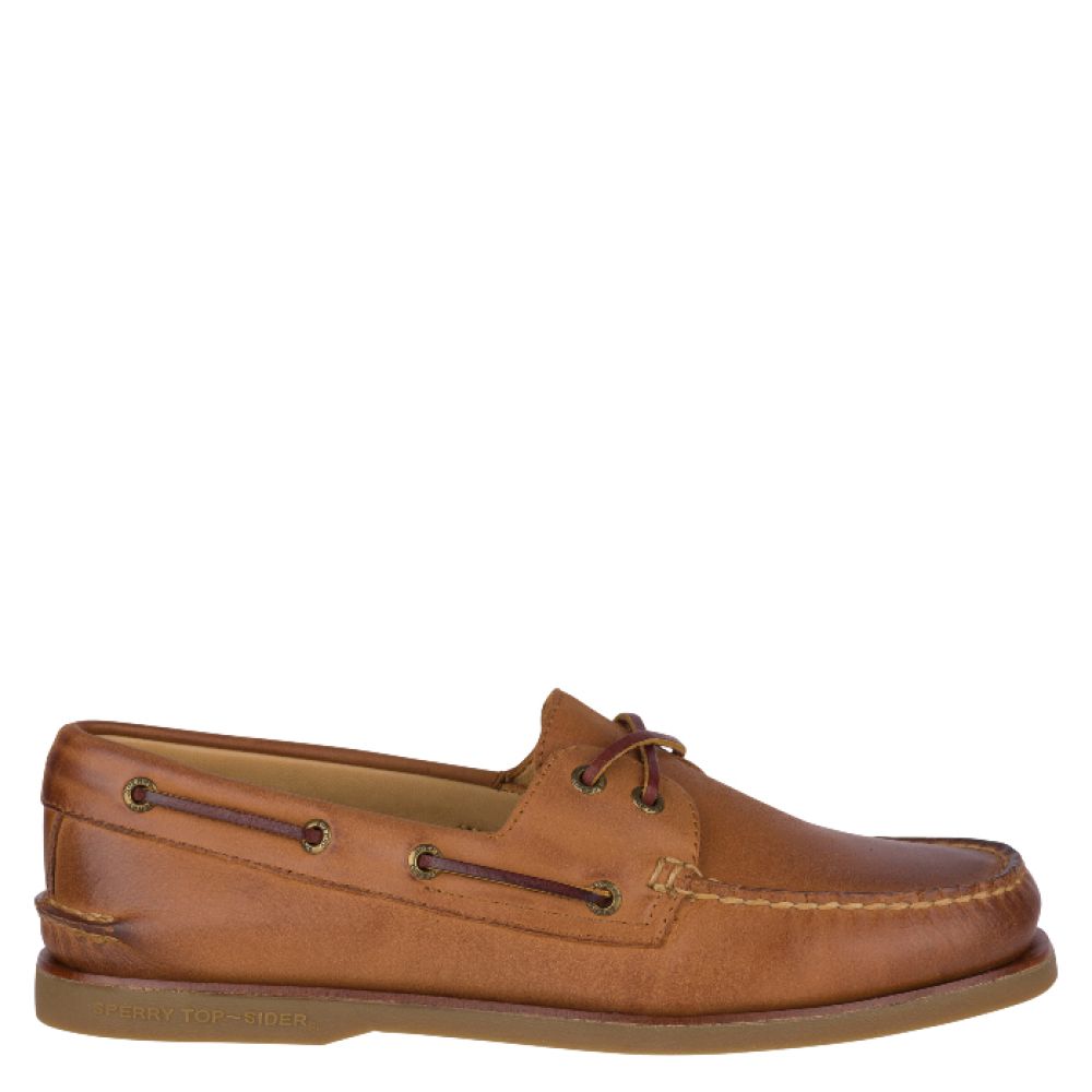 Sperry Men's Gold Cup Authentic Original 2-Eye Boat Shoe in Ginger  – Getoutside Shoes