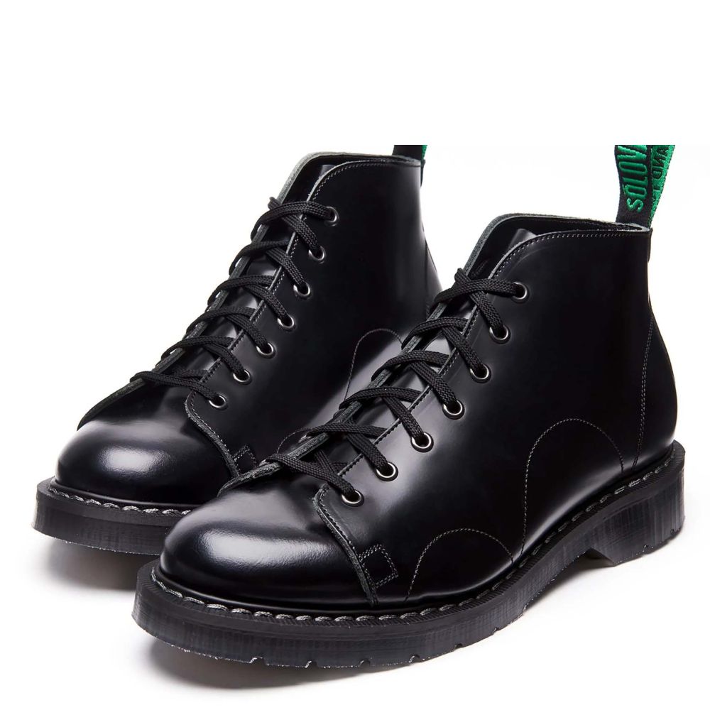 Solovair Monkey Boot in Black Hi-Shine