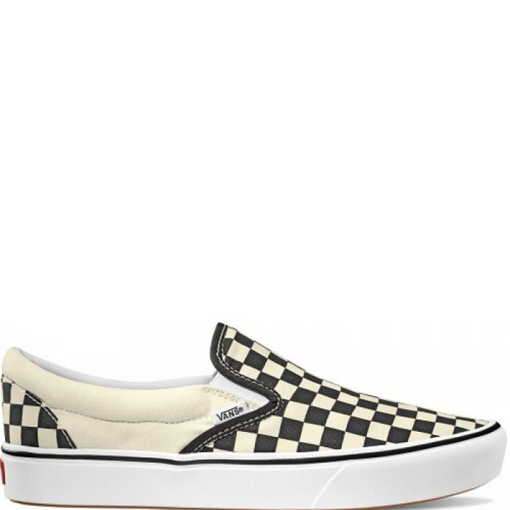 Vans ComfyCush Slip-On in Checkerboard/White - Getoutside Shoes