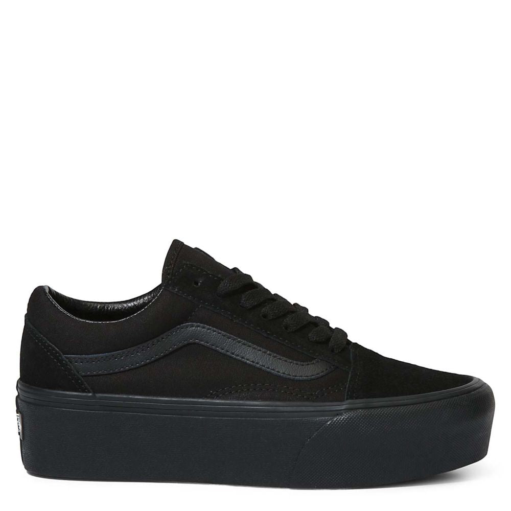 Vans Women&#39;s Old Skool Stackform in Suede/Canvas Black/Black